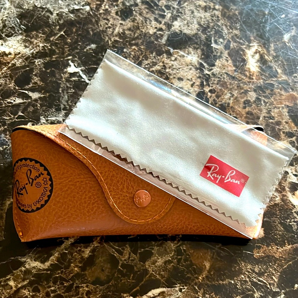 Ray Ban Case and Cloth, NO GLASSES, just the case
